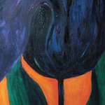 Tulipe noire (20F 73cm x 60cm, Huile sur toile)