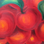 Cerises (25P 81cm x 60cm, Huile sur toile)