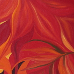 Red Leaves (25F 81cm x 65cm, Oil on canvas)