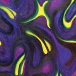 fantme violet (15F 65cm x 54cm, Huile sur toile)